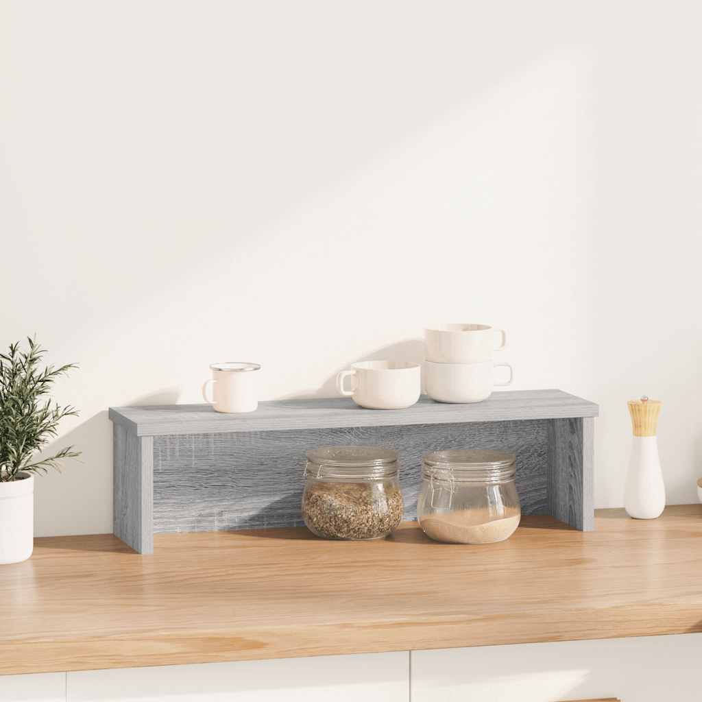 køkkenstativ kan stables 50x15x16 cm grå sonoma-eg