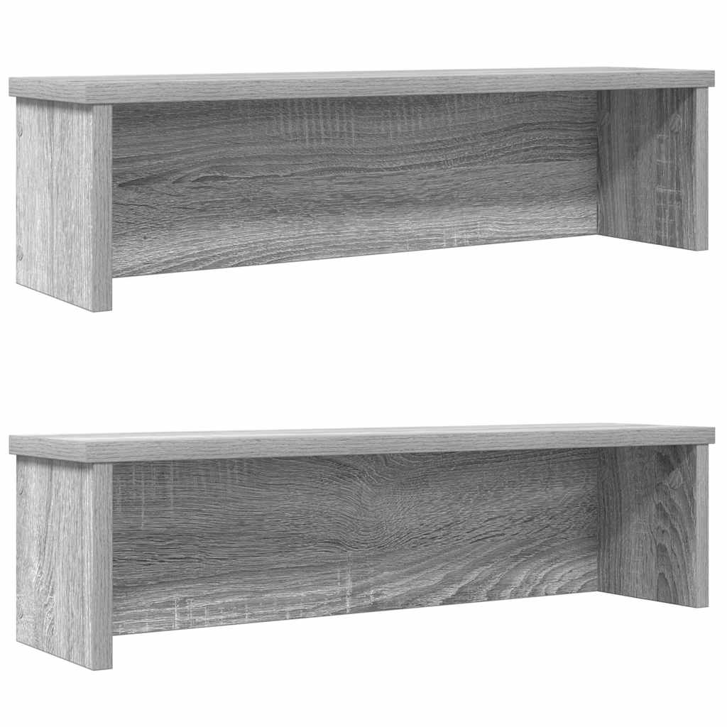 køkkenreoler kan stables 2 stk. 50x15x16 cm grå sonoma-eg