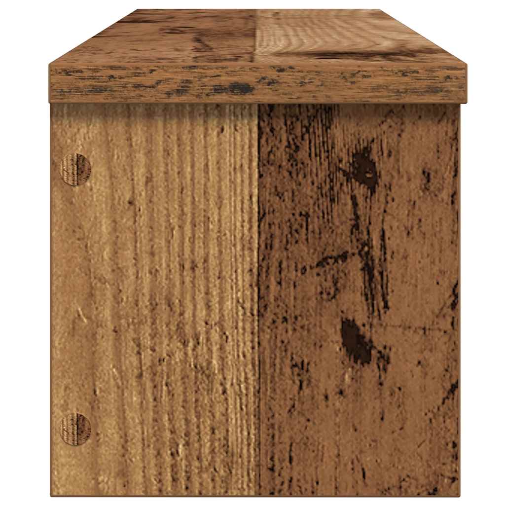 køkkenstativ kan stables 50x15x16 cm konstrueret træ antikt træ