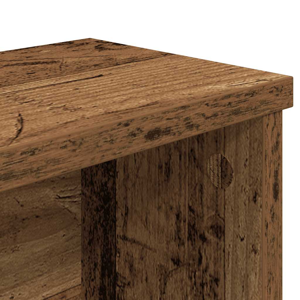 køkkenstativ kan stables 50x15x16 cm konstrueret træ antikt træ