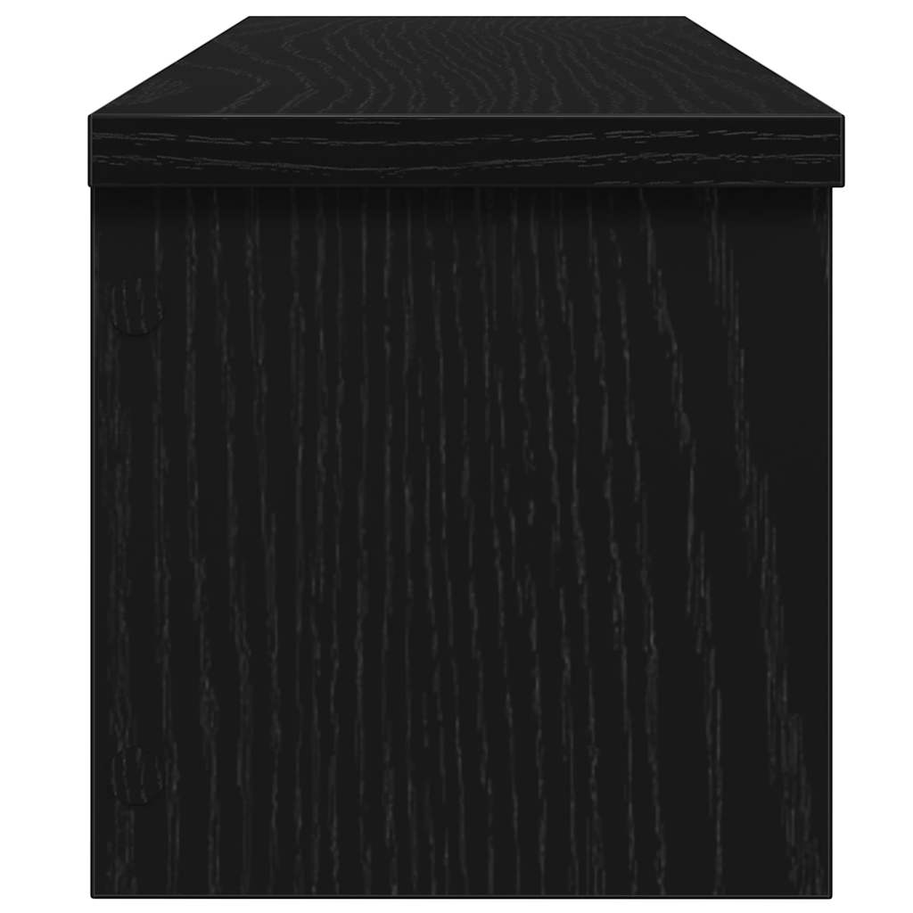 køkkenstativ kan stables 60x15x16 cm konstrueret træ sort