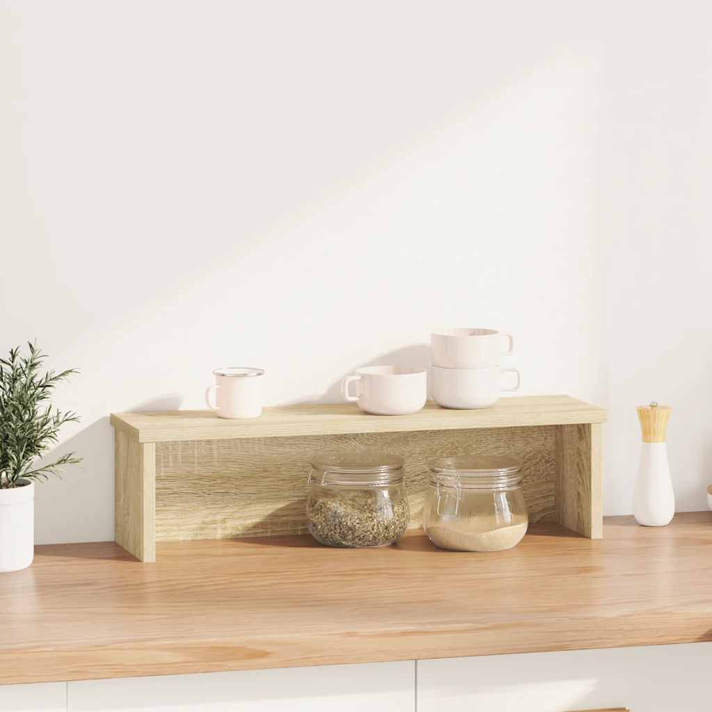 køkkenstativ kan stables 60x15x16 cm konstrueret træ sonoma-eg