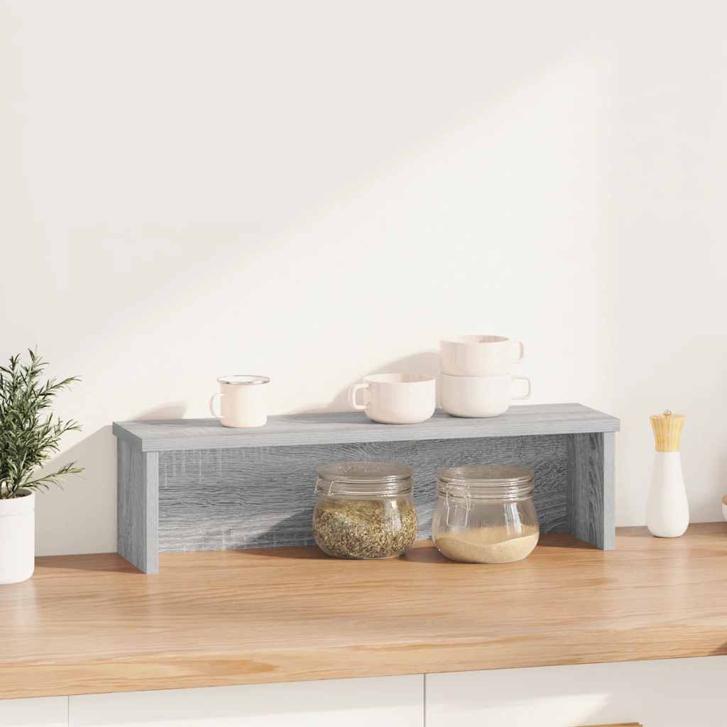 køkkenstativ kan stables 60x15x16 cm grå sonoma-eg