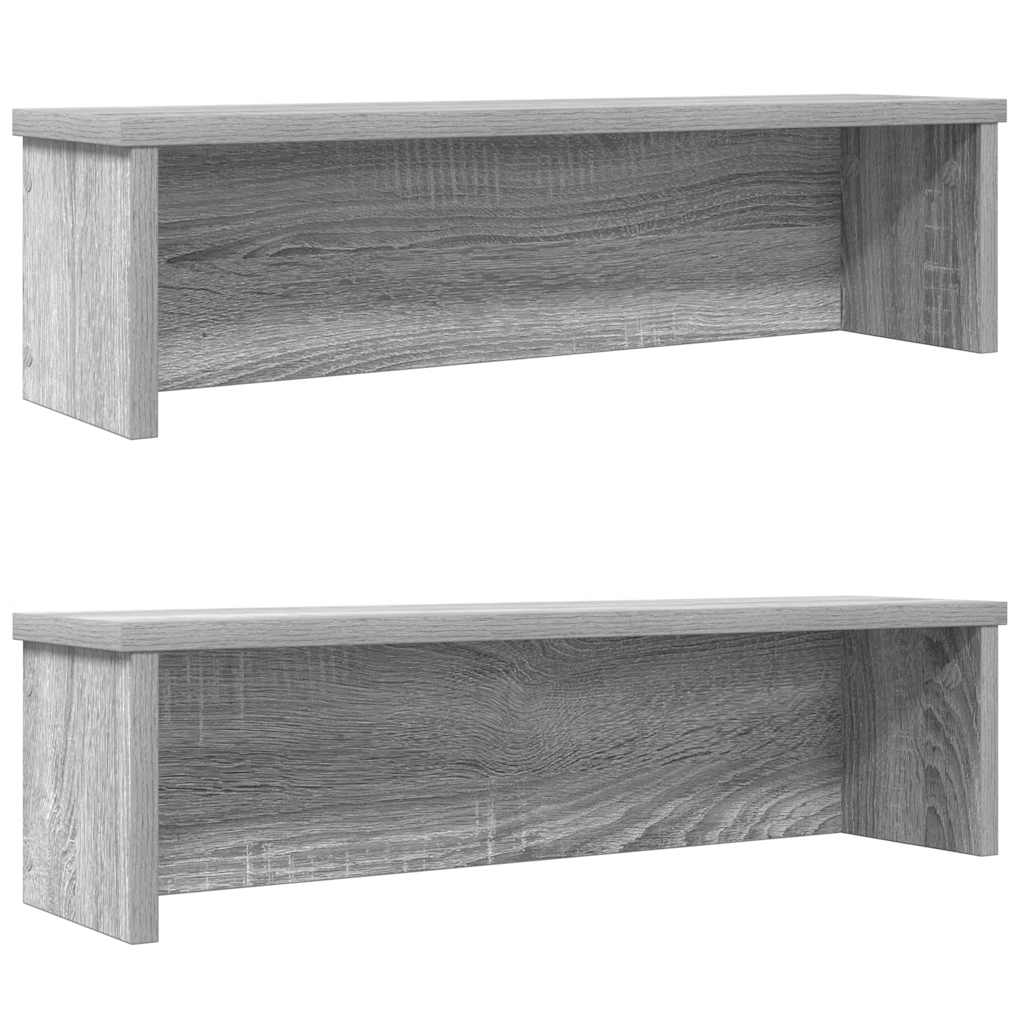 køkkenreoler kan stables 2 stk. 60x15x16 cm grå sonoma-eg
