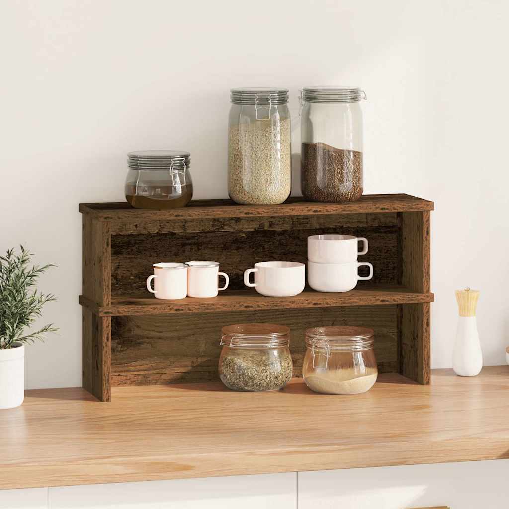 køkkenreoler kan stables 2 stk. 60x15x16 cm antikt træ