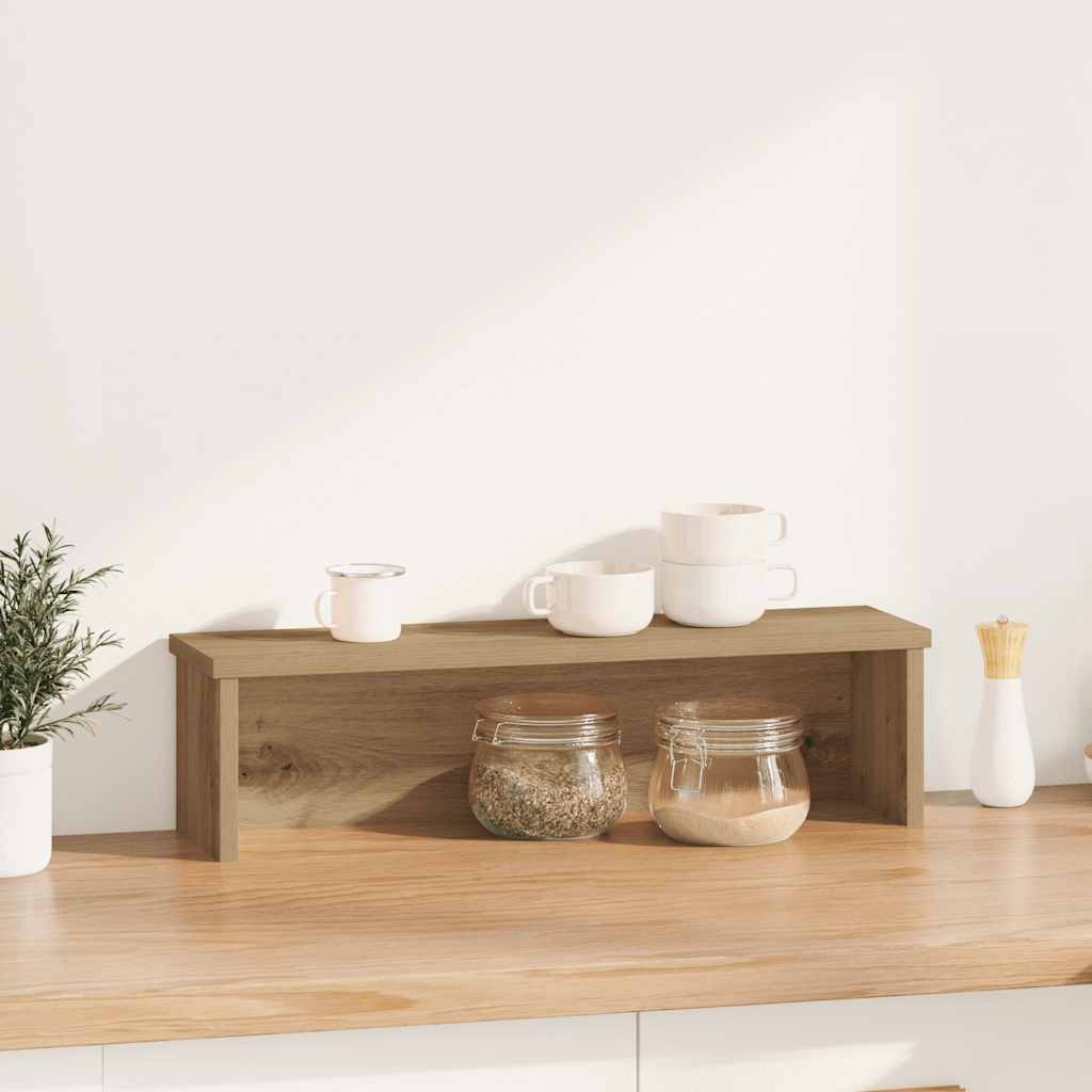 køkkenstativ kan stables 60x15x16 cm konstrueret træ kunsteg
