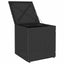 havestole med hynder 2 stk. 40x40x43 cm polyrattan sort