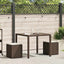 havestole med hynder 2 stk. 40x40x43 cm polyrattan brun