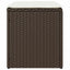 havestole med hynder 2 stk. 40x40x43 cm polyrattan brun