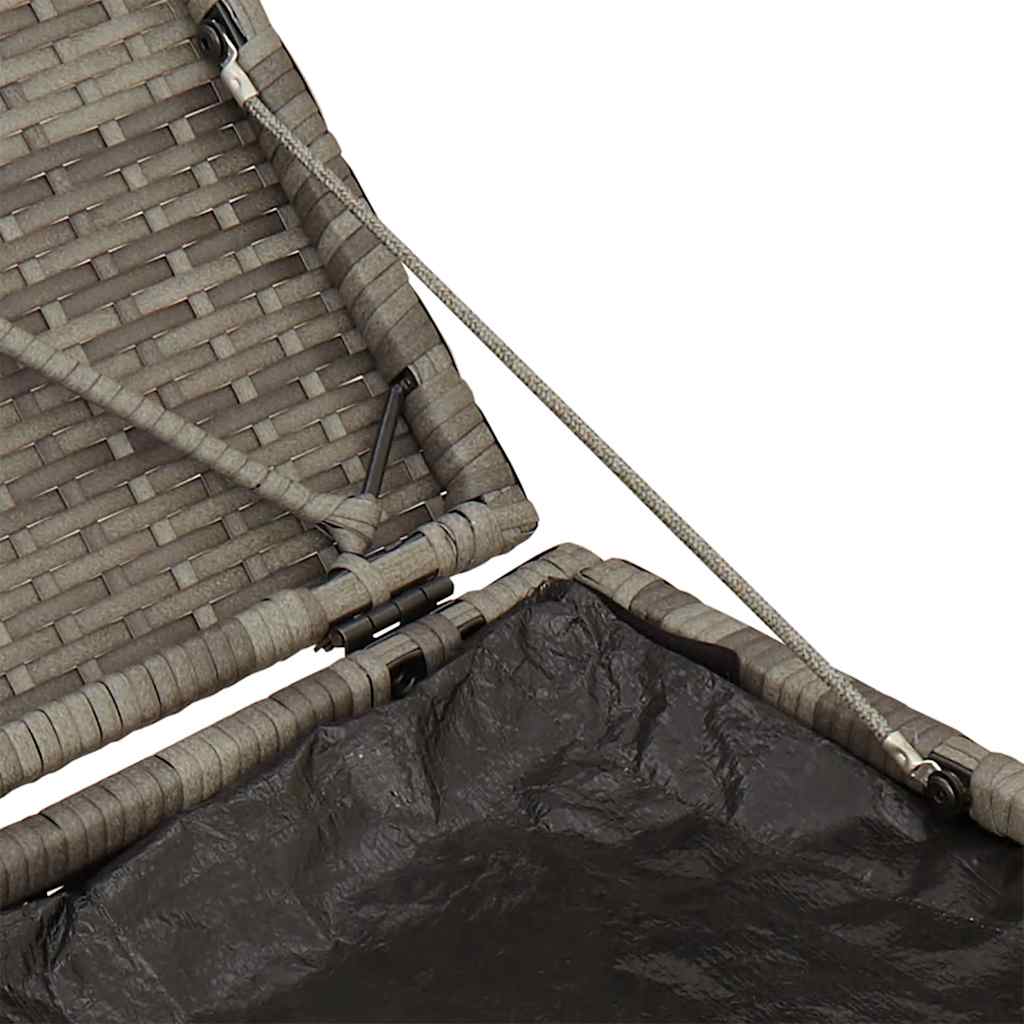 havestole med hynder 2 stk. 40x40x43 cm polyrattan grå