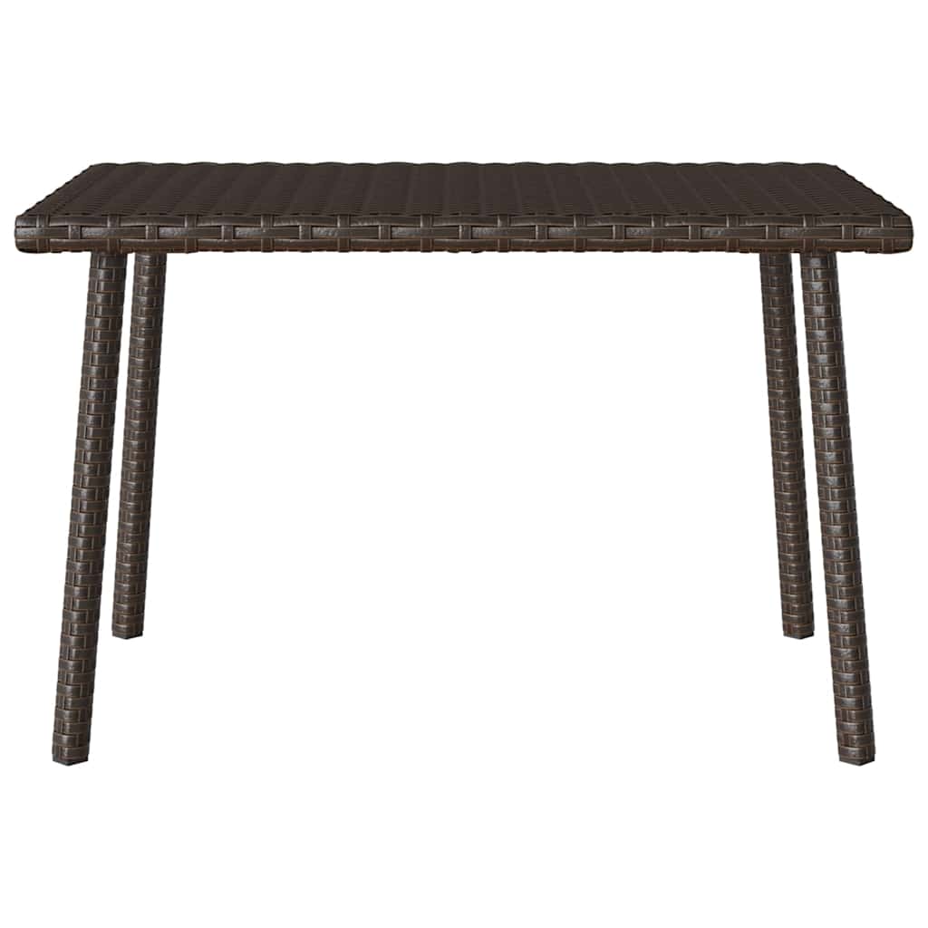 havesofabord 60x40x37 cm firkantet polyrattan brun