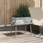 havesofabord 60x40x37 cm firkantet polyrattan lysegrå