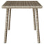 havesofabord 60x40x37 cm firkantet polyrattan lysegrå