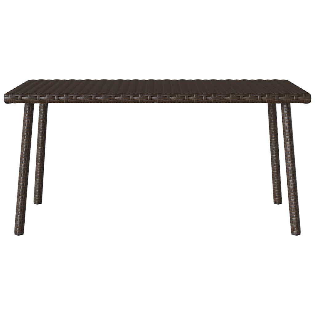 havesofabord 80x40x37 cm firkantet polyrattan brun