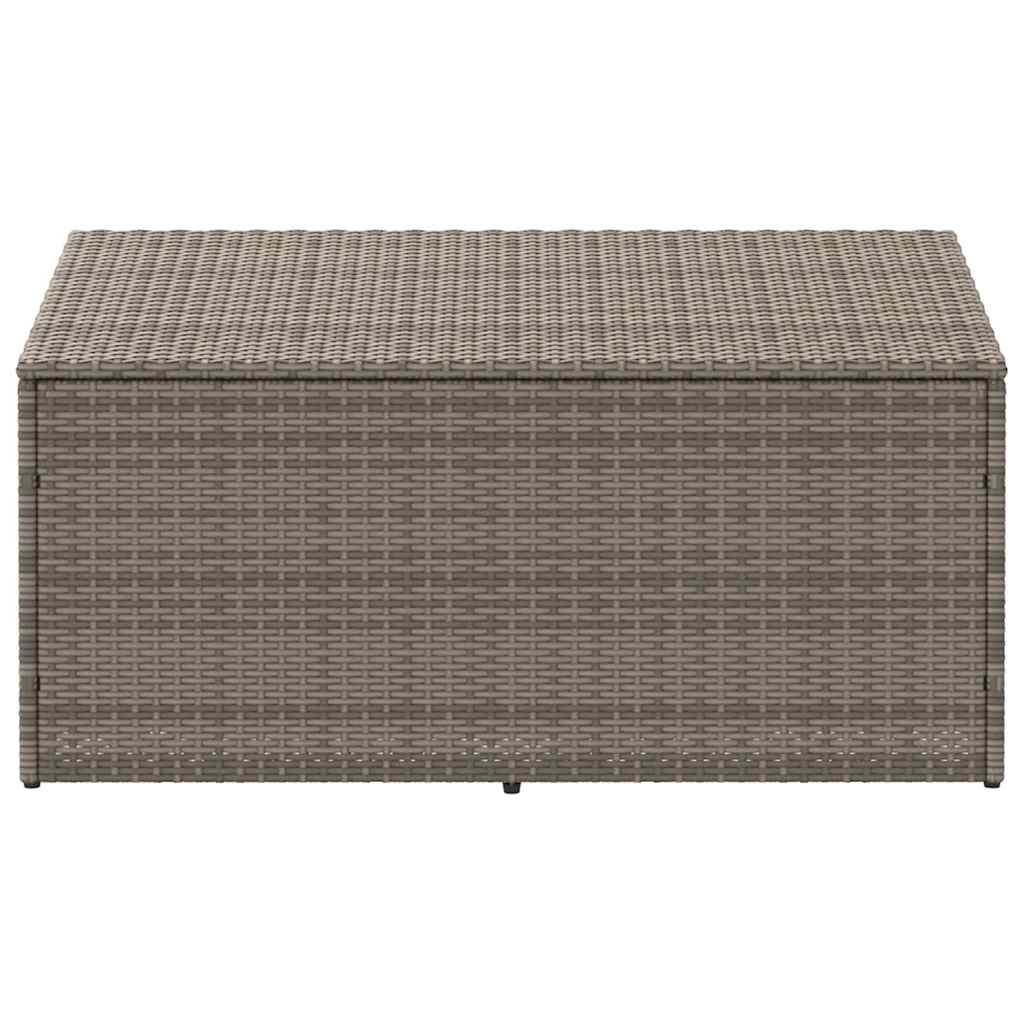 opbevaringskasse til haven grå 110x50x58 cm polyrattan
