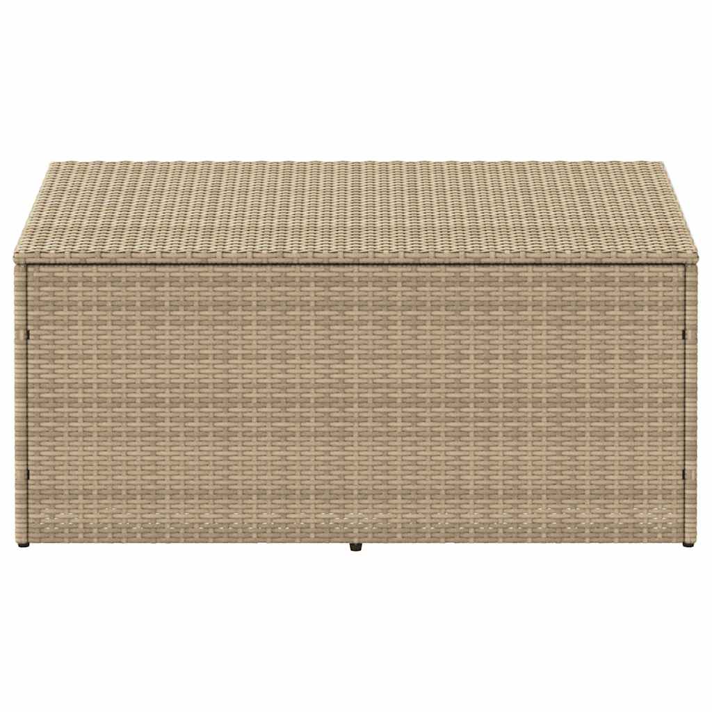 opbevaringskasse til haven beige 110x50x58 cm polyrattan