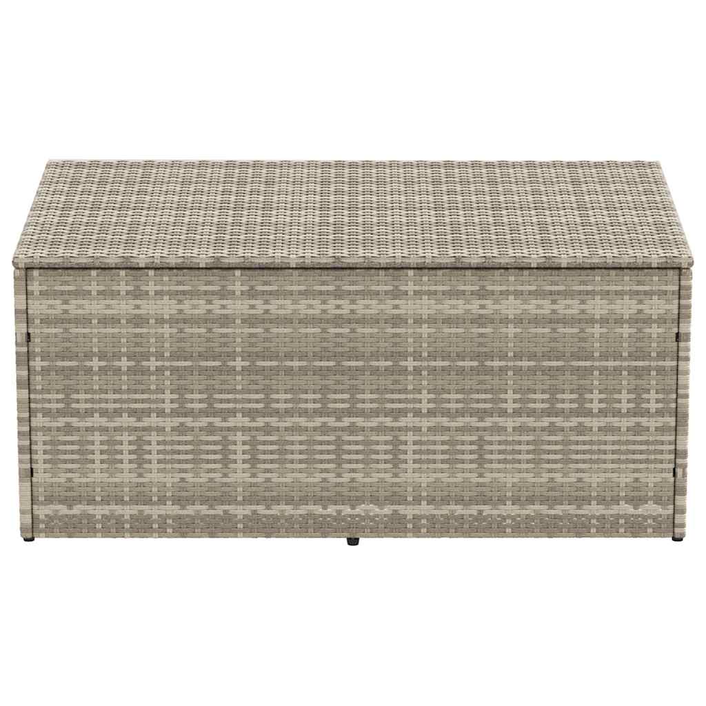 opbevaringskasse til haven 110x50x58 cm polyrattan lysegrå
