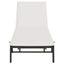 liggestol med hynde polyrattan sort