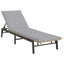 liggestol med hynde polyrattan beige