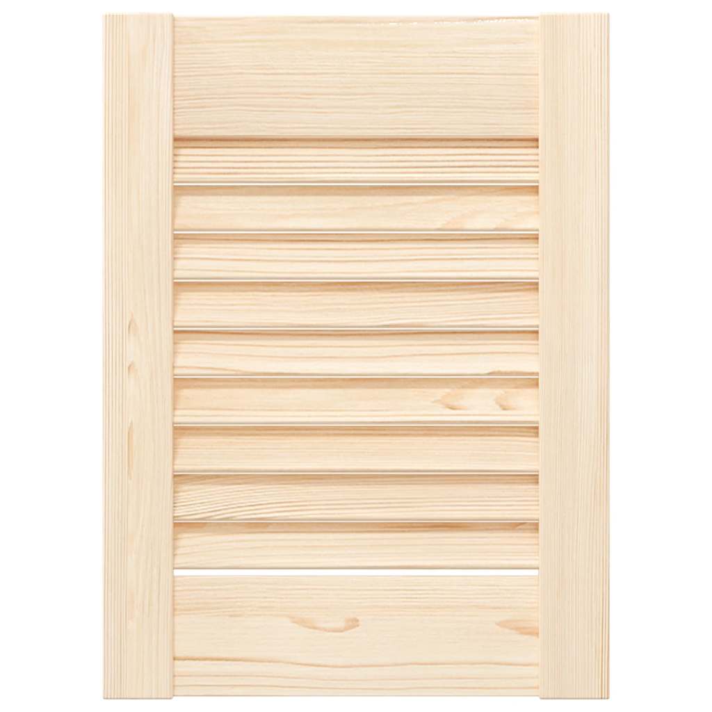 Skabsdør 2 stk. Naturfarvet 69 x 49,4 cm Massivt fyrretræ