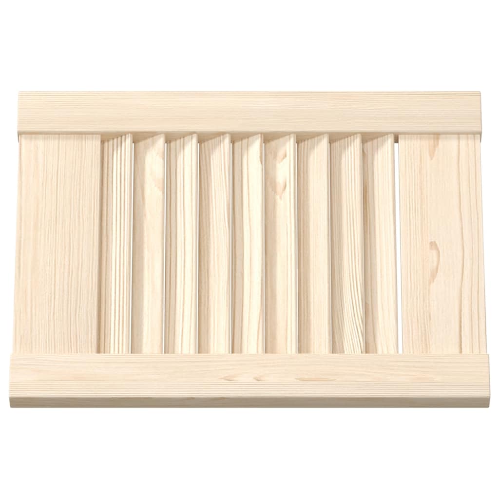 Skabsdør 2 stk. Naturfarvet 69 x 49,4 cm Massivt fyrretræ