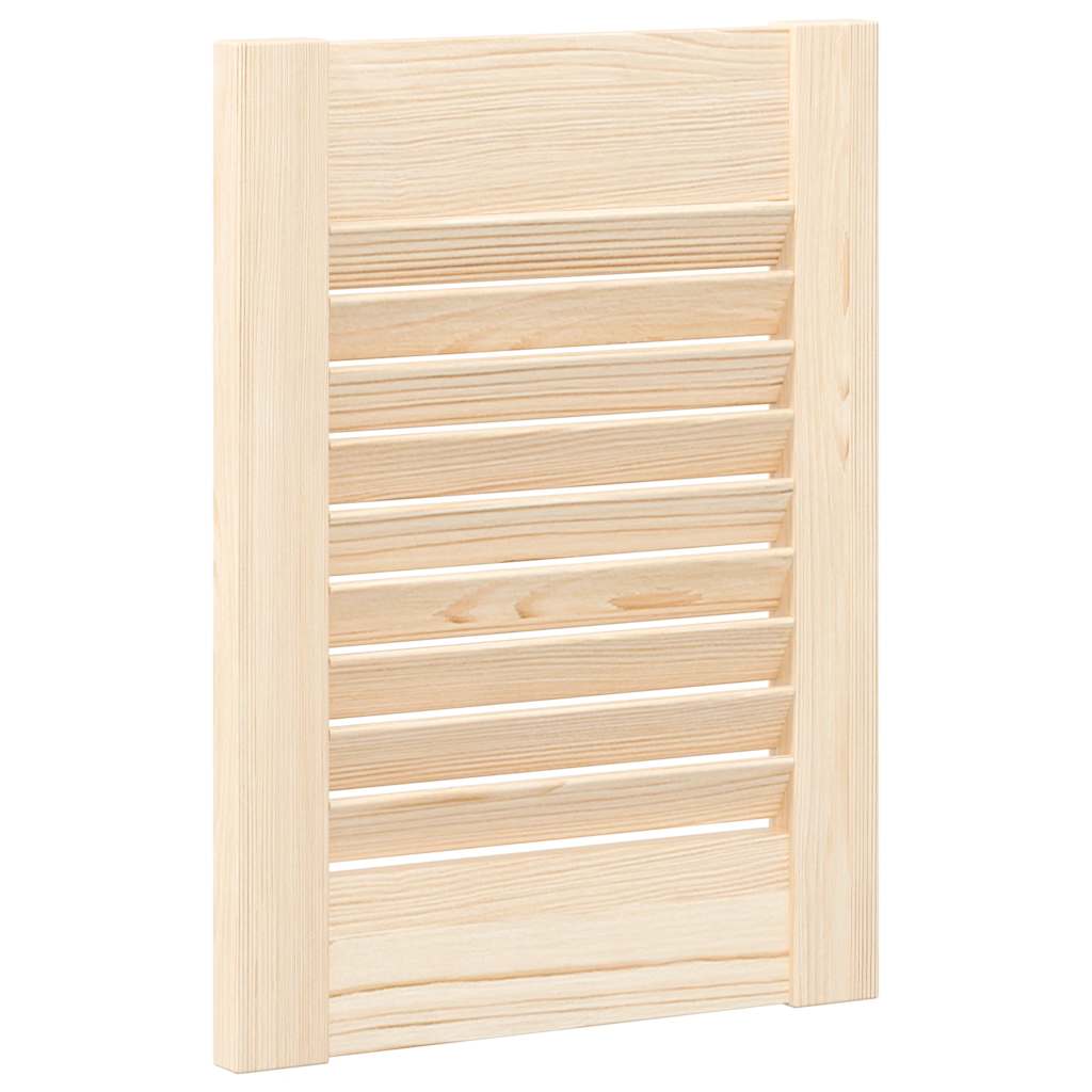 Skabsdør 2 stk. Naturfarvet 69 x 49,4 cm Massivt fyrretræ