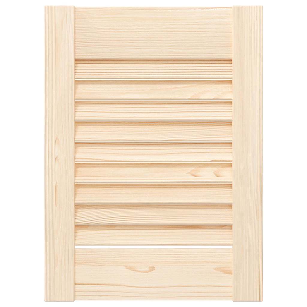 Skabsdør 4 stk. Naturfarvet 69 x 49,4 cm Massivt fyrretræ