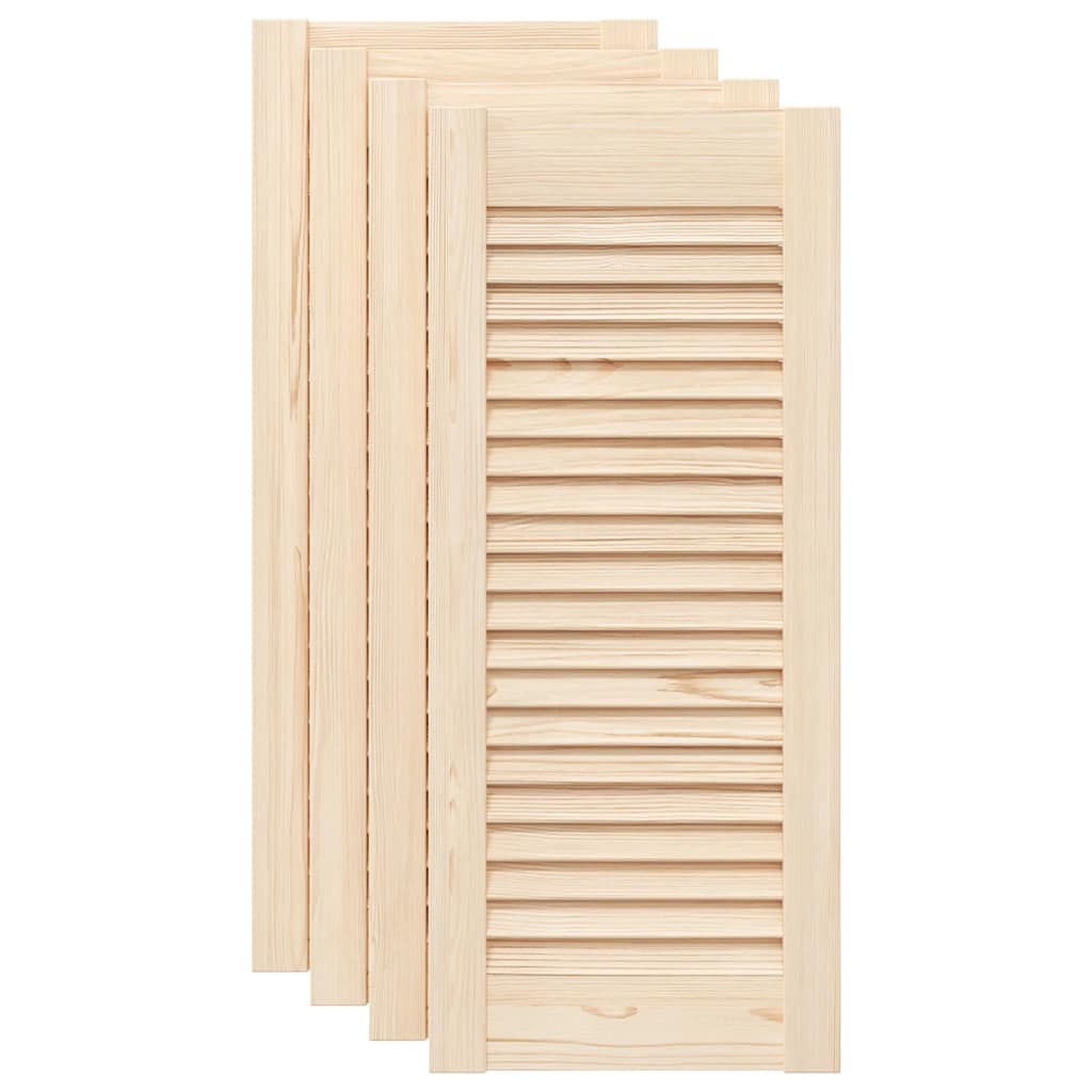 Skabsdør 4 stk. Naturfarvet 69 x 49,4 cm Massivt fyrretræ