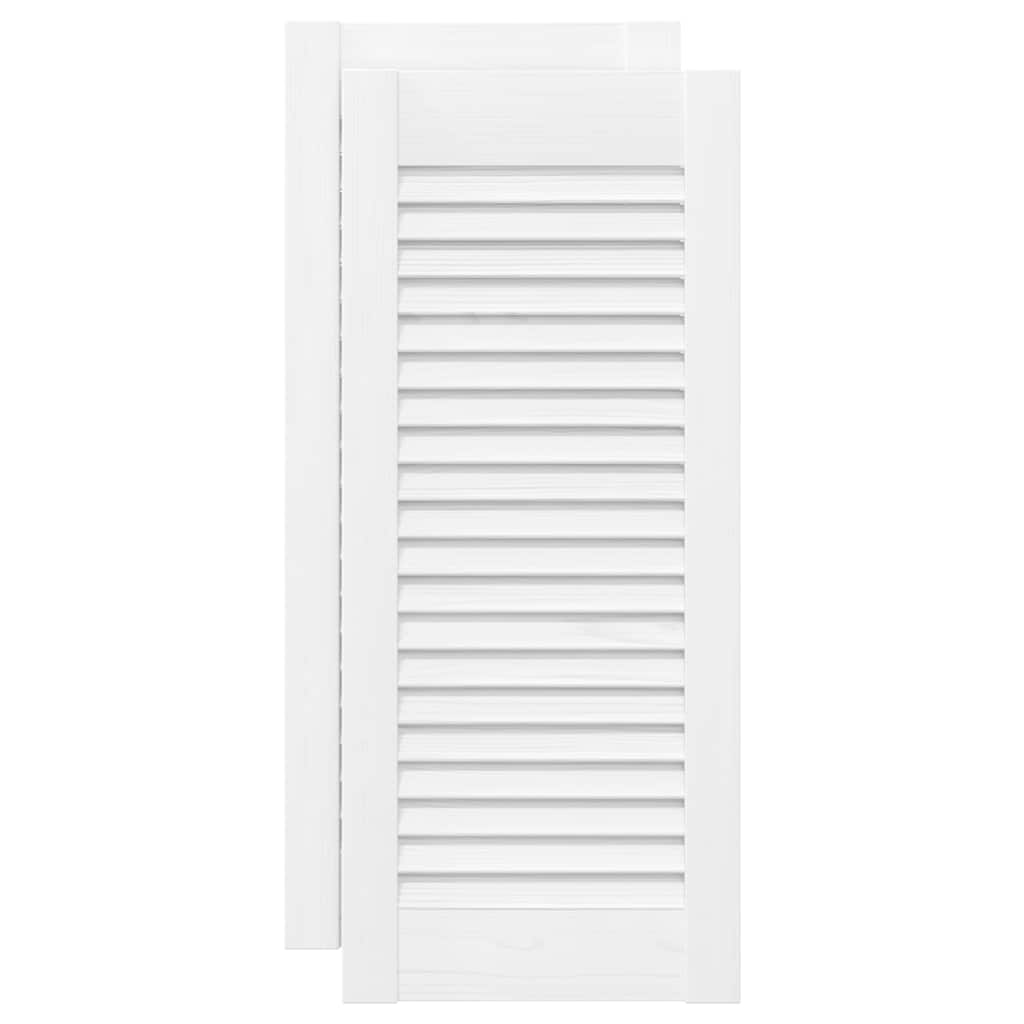 skabslåger 2 stk. 61,5x29,5 cm lameldesign hvid