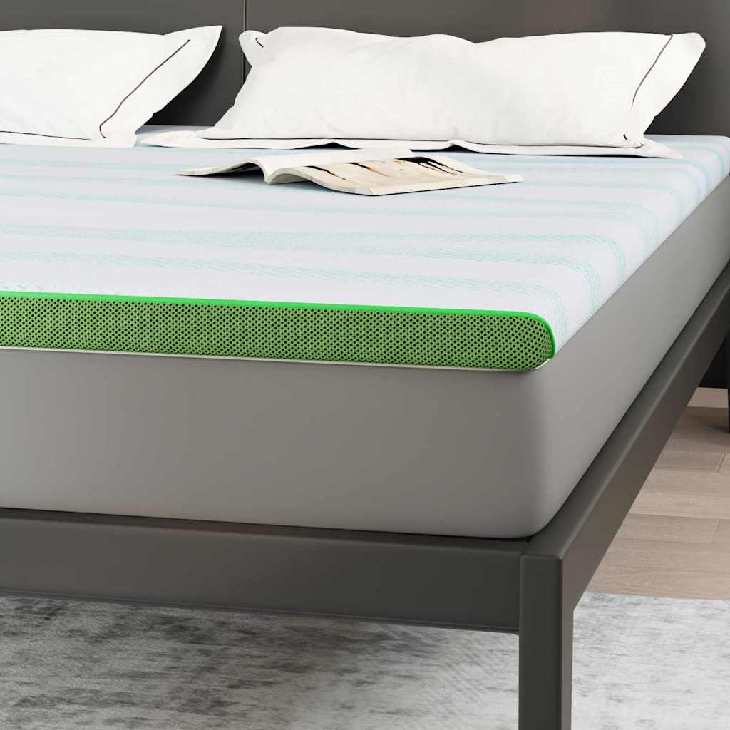 Madras topper Hvid og grøn 200 x 200 cm Jacquard Stof