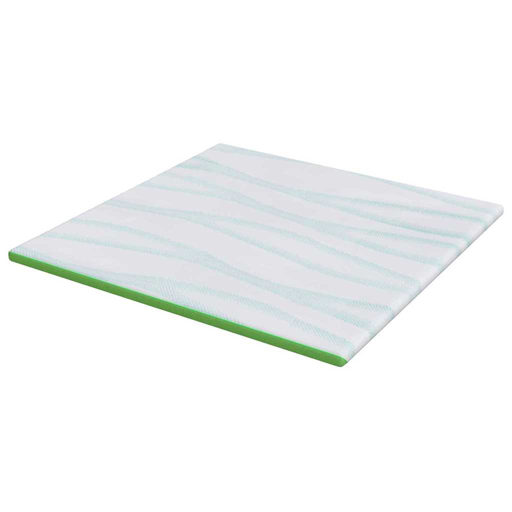 Madras topper Hvid og grøn 200 x 200 cm Jacquard Stof