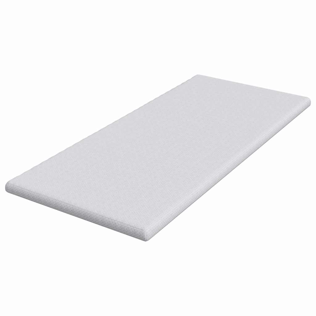 Madras topper Hvid 100 x 200 cm Jacquard Stof
