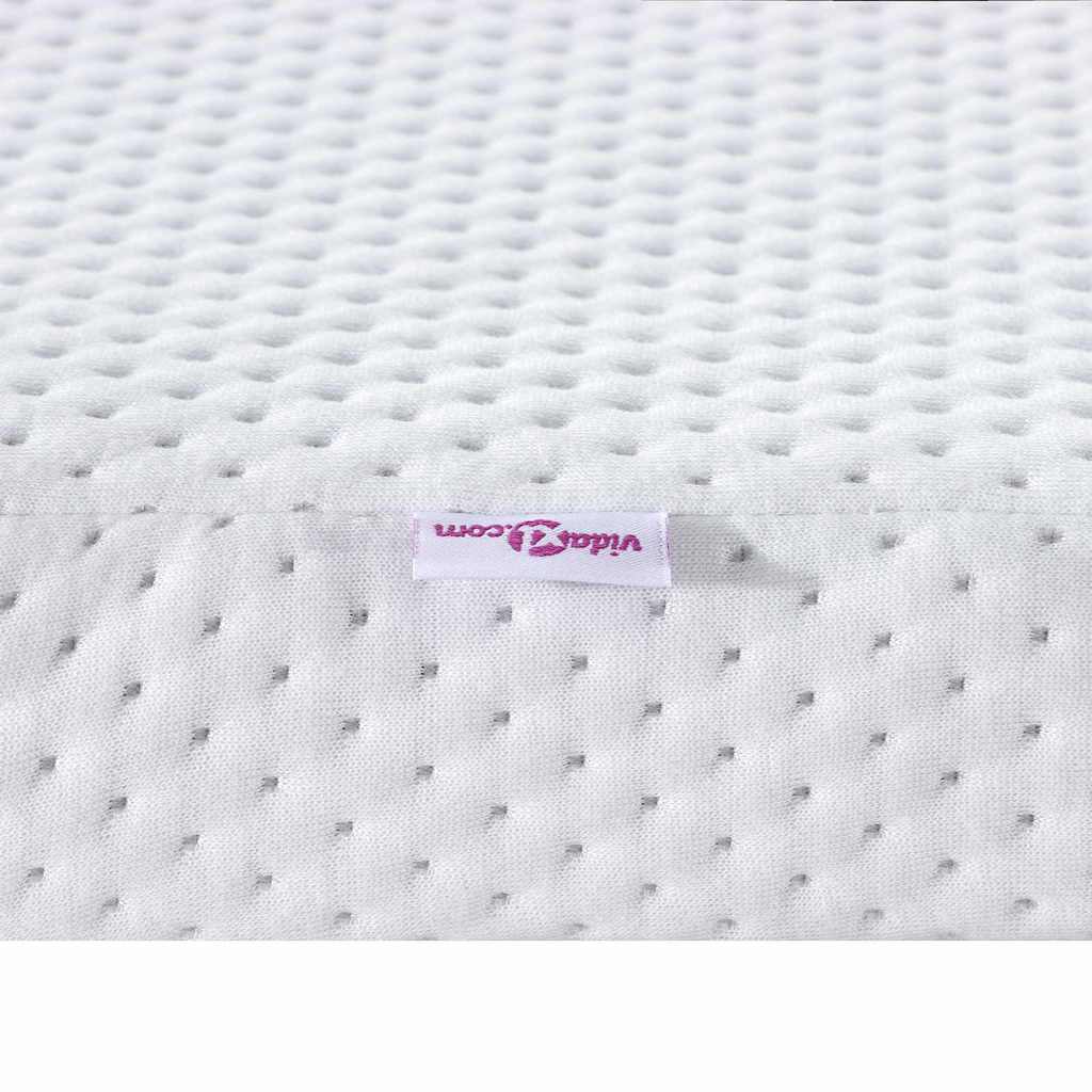 Madras topper Hvid 200 x 200 cm Jacquard Stof