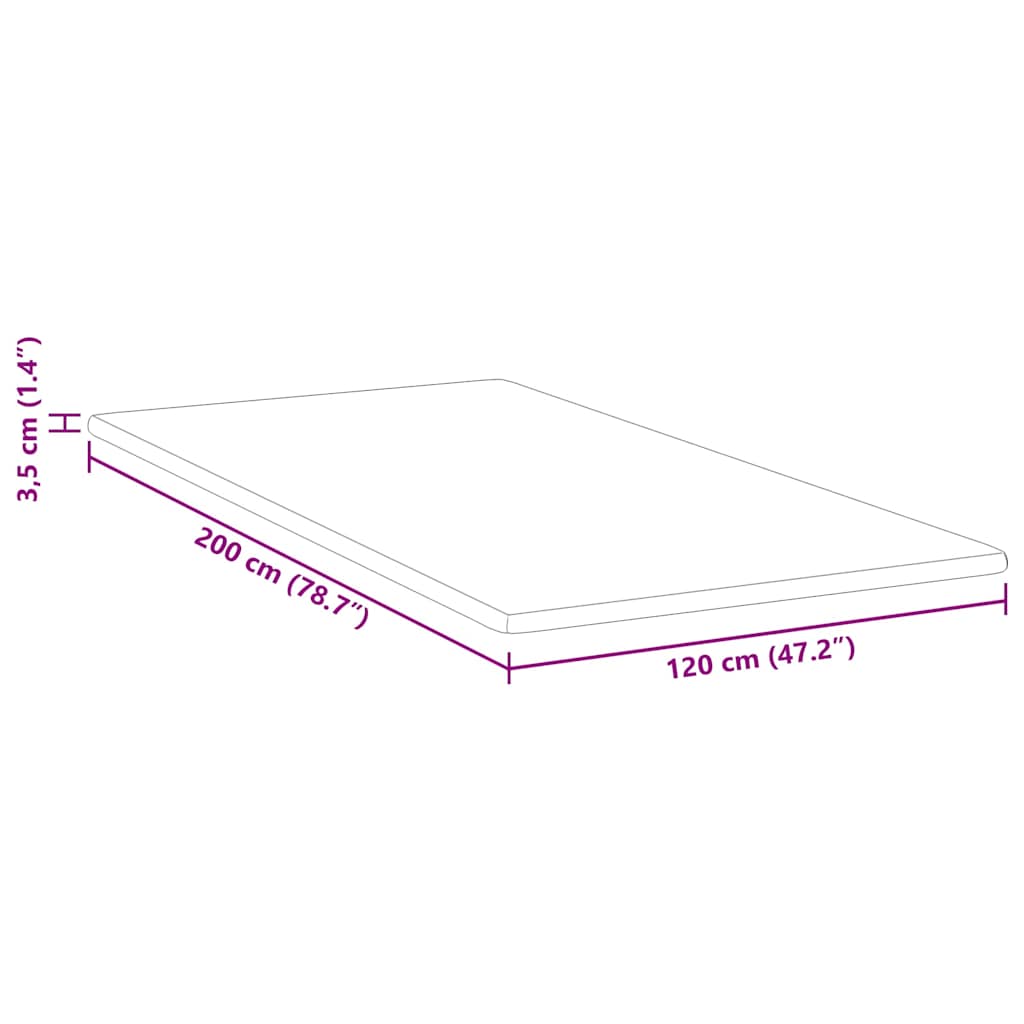 Minde skum madras top 120 x 200 cm Thick Stof-100% polyester