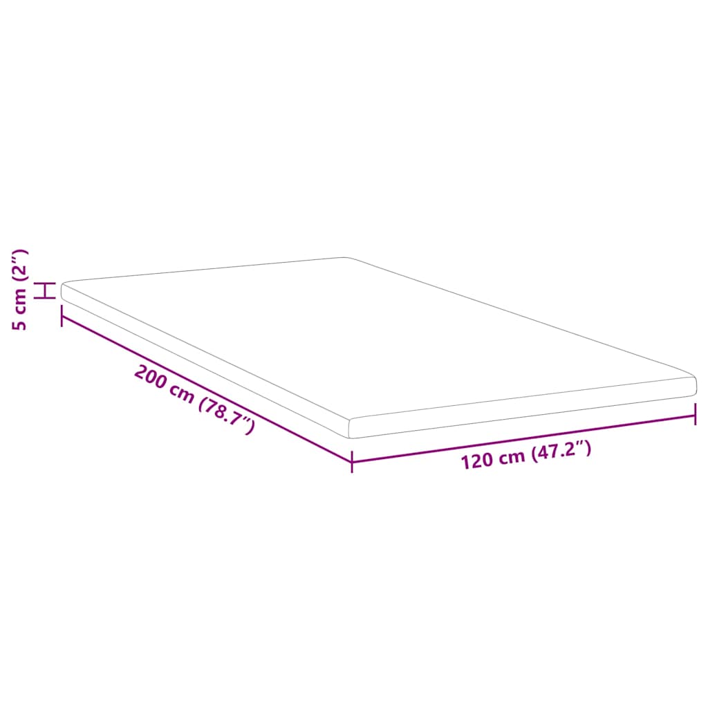 Minde skum madras top 120 x 200 cm Thick Stof-100% polyester