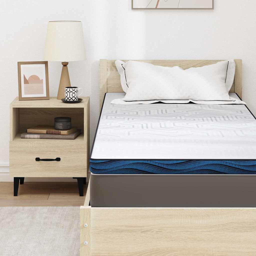 Madras topper 80 x 200 cm tyk Jacquard stof Hvid