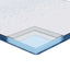 Madras topper 100 x 200 cm tyk Jacquard stof Hvid
