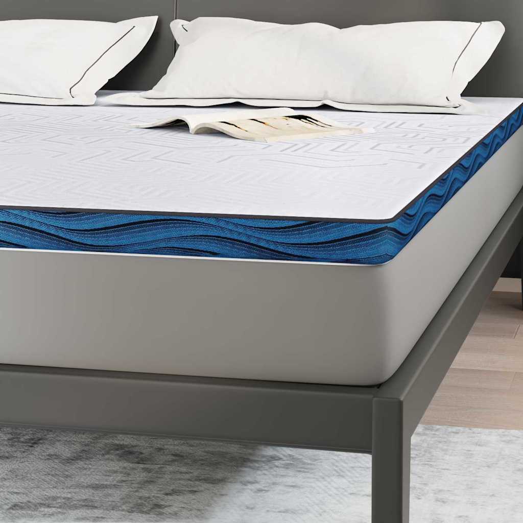 Madras topper 200 x 200 cm tyk Jacquard stof Hvid