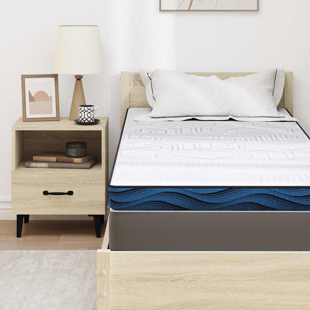 Madras topper 80 x 200 cm tyk Jacquard stof Hvid