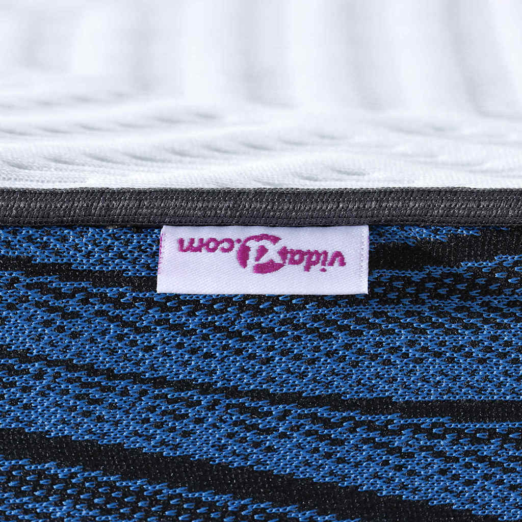 Madras topper 140 x 190 cm tyk Jacquard stof Hvid