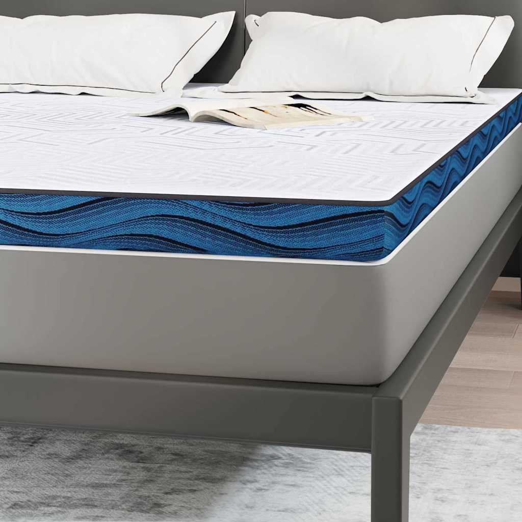 Madras topper 140 x 190 cm tyk Jacquard stof Hvid