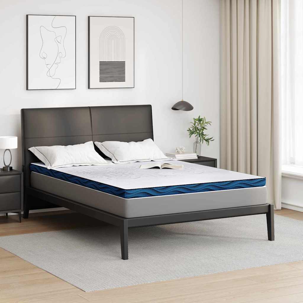 Madras topper 140 x 200 cm tyk Jacquard stof Hvid
