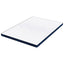 Madras topper 140 x 200 cm tyk Jacquard stof Hvid