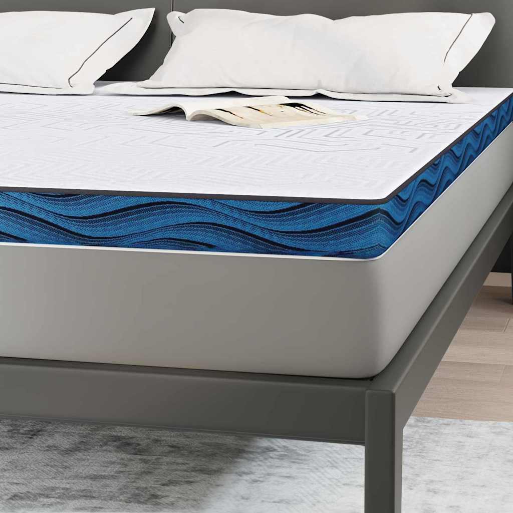 Madras topper 180 x 200 cm tyk Jacquard stof Hvid