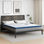 Madras topper 180 x 200 cm tyk Jacquard stof Hvid