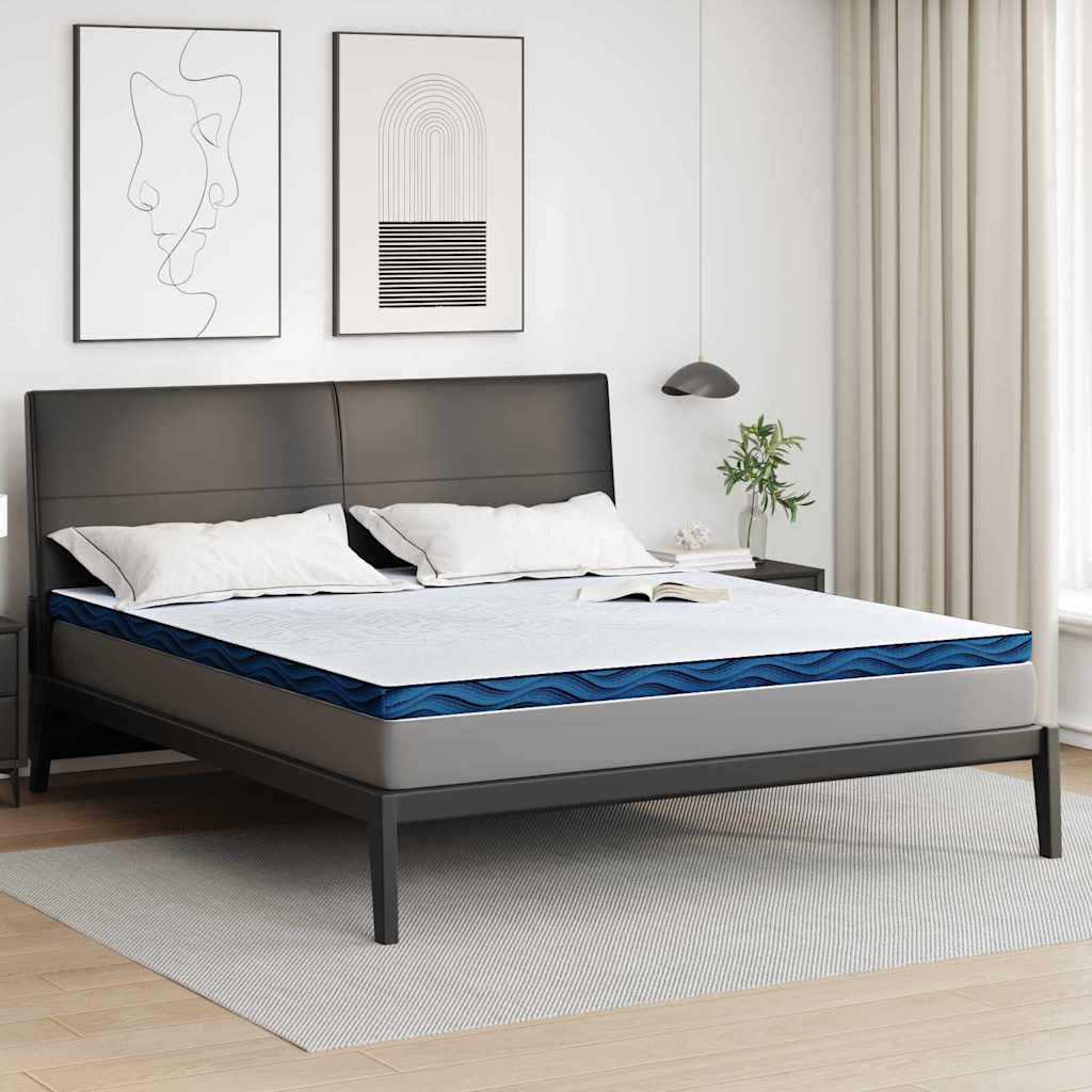 Madras topper 200 x 200 cm tyk Jacquard stof Hvid