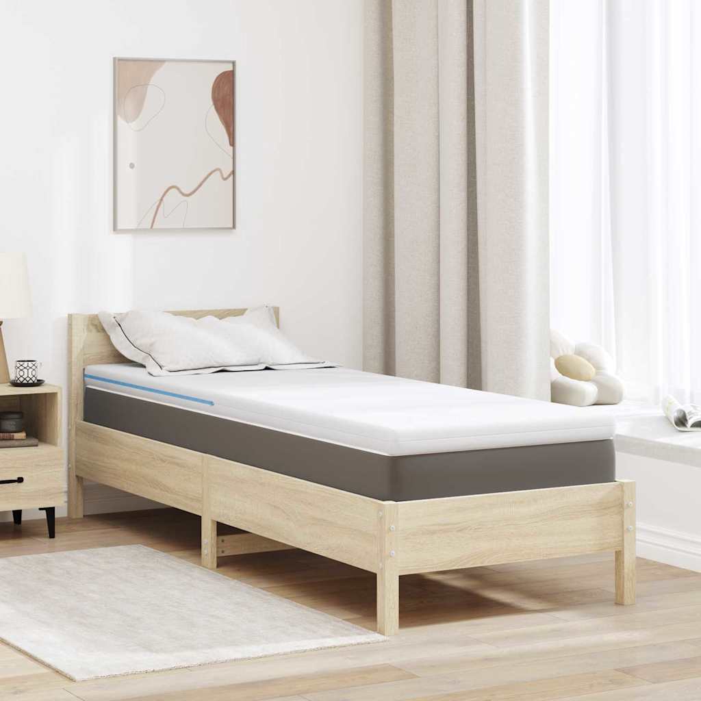 Madras topper 80 x 200 cm tyk Jacquard stof Hvid