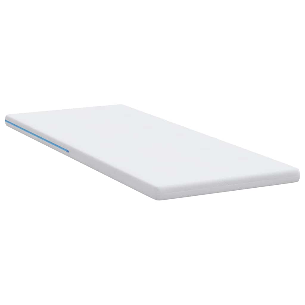 Madras topper 80 x 200 cm tyk Jacquard stof Hvid