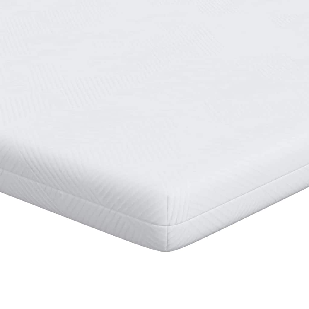Madras topper 90 x 200 cm tyk Jacquard stof Hvid