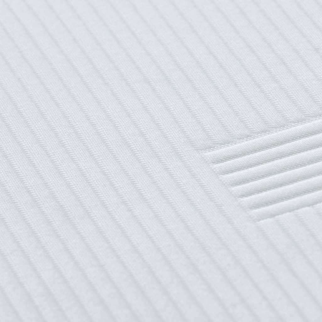 Madras topper 100 x 200 cm tyk Jacquard stof Hvid